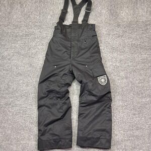 Obermeyer Ski Pants Kids 7 Black Bib Insulated Winter Snow Salopettes